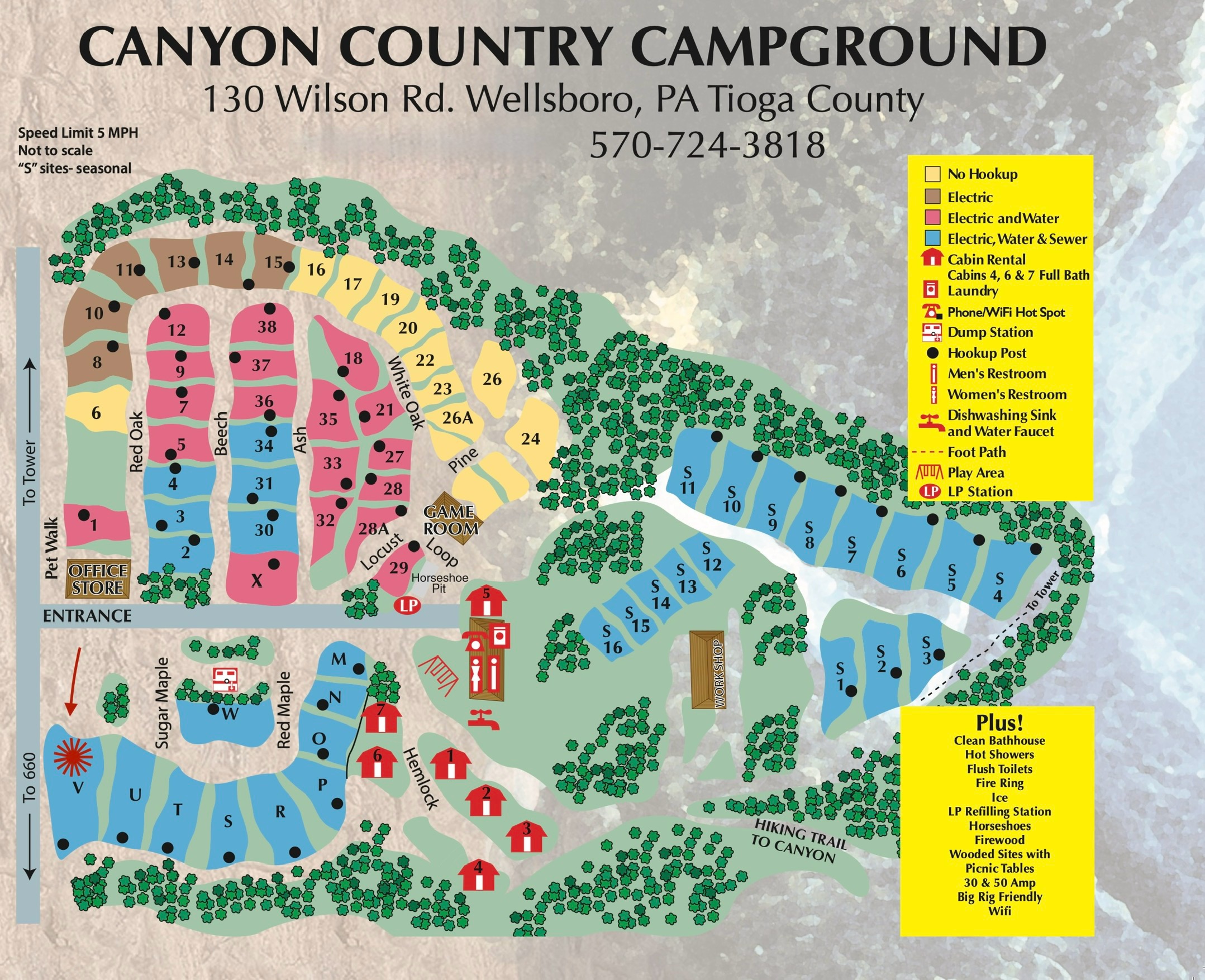 Canyon Country Campground Map